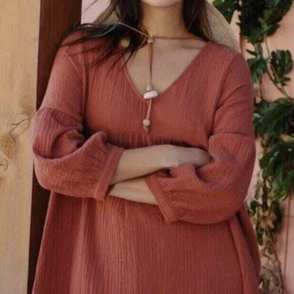 7 for All Mankind Gauzy Cotton Boho Maxi Dress - Picture 1 of 3